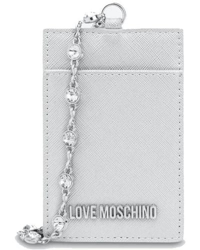 Love Moschino Portefeuille avec porte-monnaie pour femme marque - Gris