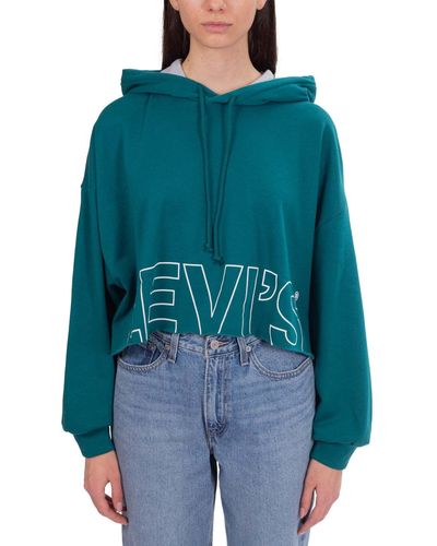 Levi's Oversize crop hoodie - Size - Blau