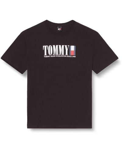 Tommy Hilfiger TJM REG Tommy DNA Flag Tee EXT DM0DM18533 Langarmhemd - Schwarz
