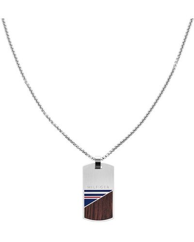 Tommy Hilfiger Jewelry Halskette für aus Edelstahl mit Holz - 2790322 - Mettallic