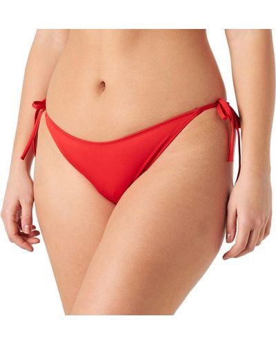 Calvin Klein Slip Bikini Allacciatura Laterale Donna Sportivo - Rosso