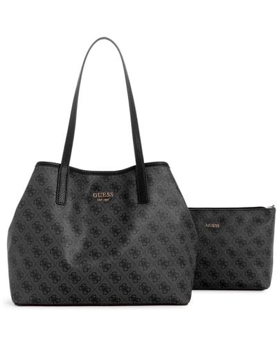 Guess Vikky Ii 2 In 1 Tote Carry - Black