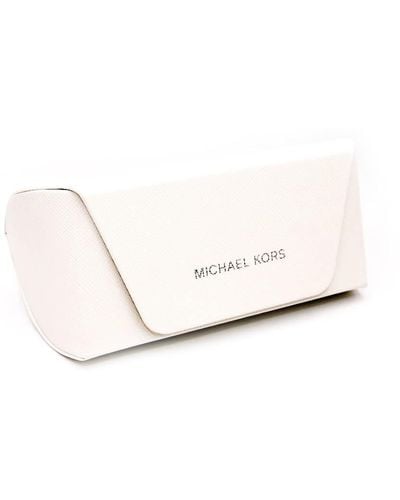 Michael Kors Medium White Sunglass Eyeglass Case + Bundle With Eshades Luxury Eyewear Kit - Black