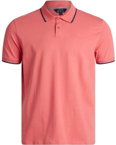 Ben Sherman Classic Fit 3-button Short Sleeve Polo - Pink