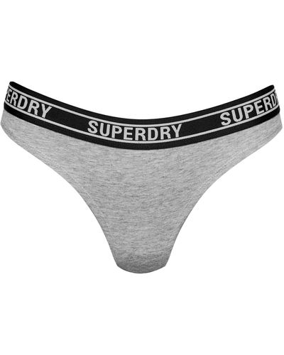 Superdry Multi Logo Bikini Brief Nh W3110368a Grey Marl/mono 8 - Grijs
