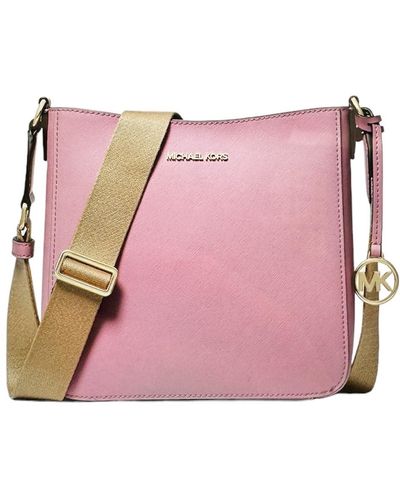 Michael Kors Small Leather Crossbody Bag - Pink