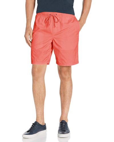 Amazon Essentials Pantaloncini con Coulisse da 23 cm. Athletic-Shorts - Rosso