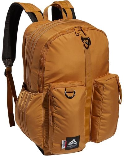 adidas 's Iconic 3 Stripe Backpack - Brown