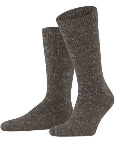 Esprit Festive Boot W So Wool Cotton Cashmere Plain 1 Pair Socks - Grey