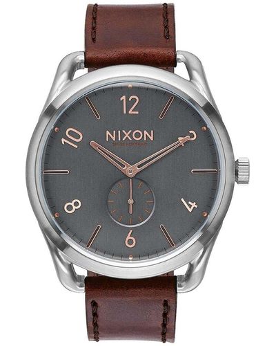 Nixon Adult Digital Watch With Leather Strap A465-2064-00 - Grey