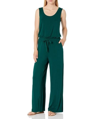 Amazon Essentials Sleeveless Scoopneck Wide-leg Jumpsuit - Green