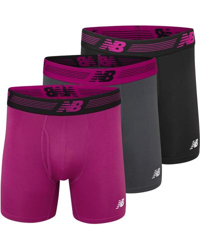 New Balance 6" Boxer Brief Fly Front with Pouch - Lila