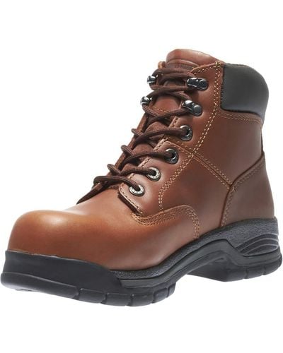 Wolverine Mens Harrison Lace-up Steel-toe 6" Work Boot - Brown