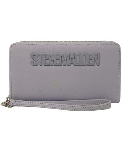 Steve Madden Beviee Zip Around Wallet Wristlet - Grey