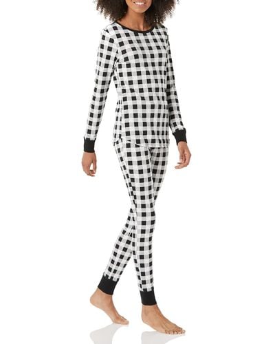 Amazon Essentials Snug-Fit Pajama Set Donna - Bianco
