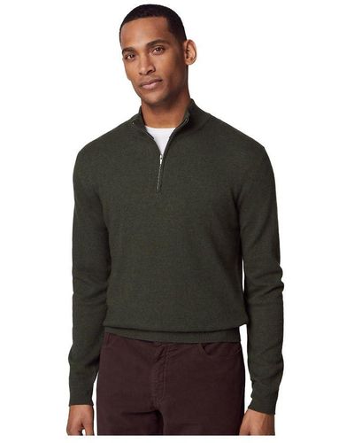 Hackett Hackett Merino Half Zip Sweater XL - Grün