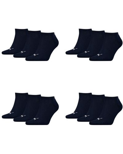 PUMA 3 pair Sneaker Invisible Socks s & Ladies In 3 Colours - Bleu