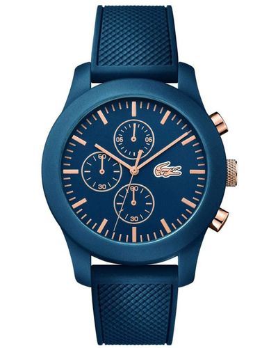 Lacoste Chrono Quarz Armbanduhr mit Silikonarmband 2010824 - Blau