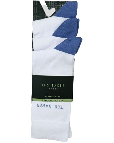 Ted Baker Whitess Three Pair Pack Of S Organic Cotton Socks One Size In White
