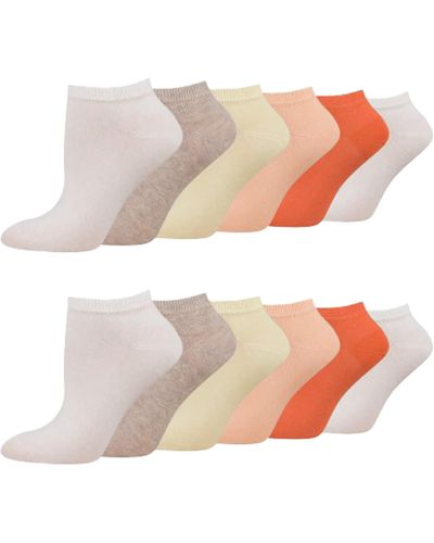 Tom Tailor Bequeme Socken - Socken für den Alltag und Freizeit limon 35-38 - im praktischen 12er - Weiß