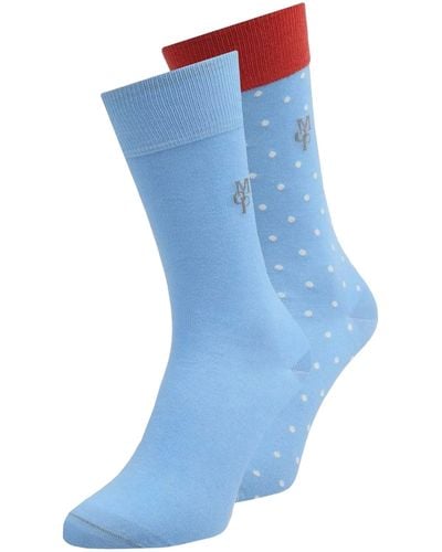 Marc O' Polo Socken 2er Pack Doppelpack farblich sortiert - 161773, Größe :43/46, Farbe:air - Blau