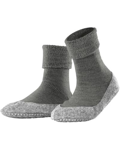 FALKE Hausschuh-Socken Cosyshoe Wolle rutschhemmende Noppen 1 Paar - Grau