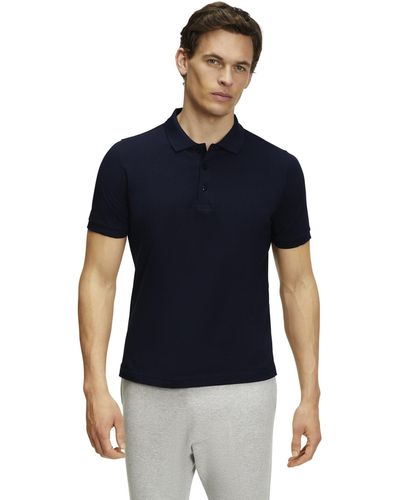 FALKE Polohemd Basic Polo Shirt Piqué M PL Baumwolle weich hautfreundlich 1 Stück - Blau