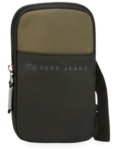 Pepe Jeans Jarvis Shoulder Bag Small Green 10.5x18x2cm Faux Leather And Polyester L By Joumma Bags