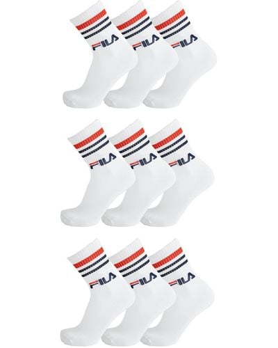 Fila 9 paia di calzini Street Sport Socks in set da 9 pezzi - Bianco