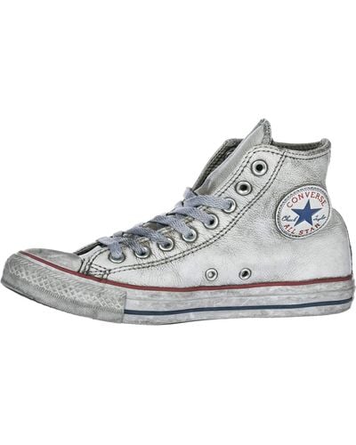 Converse All Star Limited Edition weißes Leder MainApps - Blau