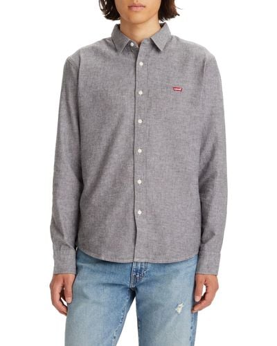 Levi's Long-Sleeve Battery Housemark Slim Shirt - Noir