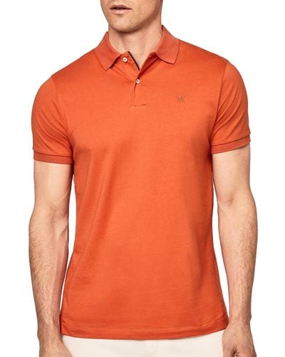 Hackett Pima Cotton Polo Shirt - Orange