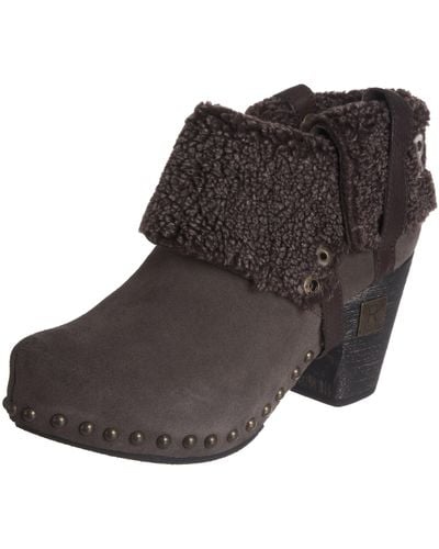 Replay Shade Taupe/dark Brown Ankle Boot Gww03.002.c0001l.570 6 Uk - Black