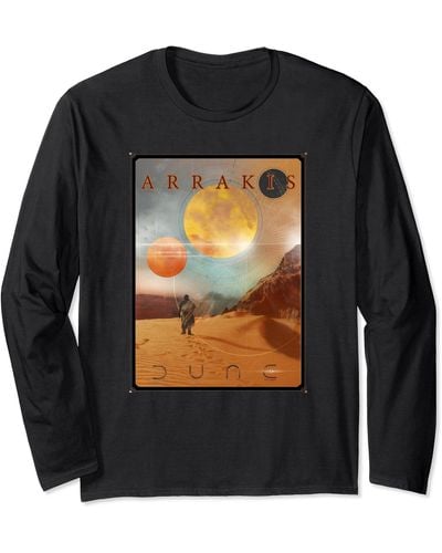 Dune Spice World Of Arrakis Poster Long Sleeve T-shirt - Black