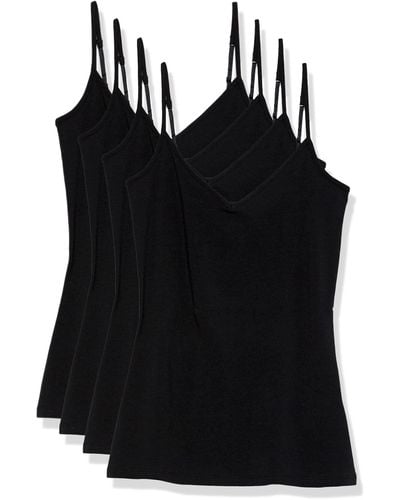 Amazon Essentials Knitted V-neck Layering Cami - Black