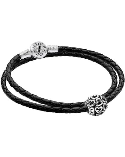 PANDORA Bracelet pour Argent Sterling 925 51521-38 38 cm - Noir