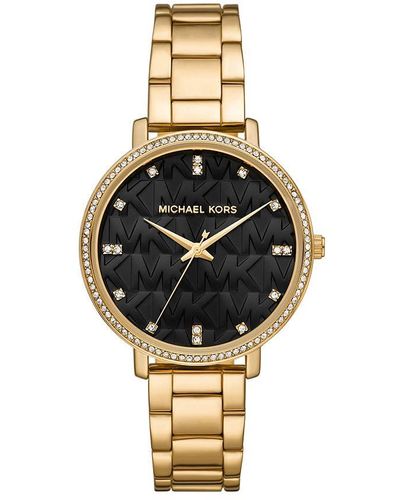 Michael Kors Pyper Gold-tone Embossed Logo Watch - Metallic