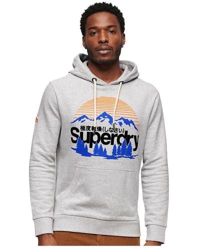 Superdry Great Outdoors Graphic Hoodie L Grey