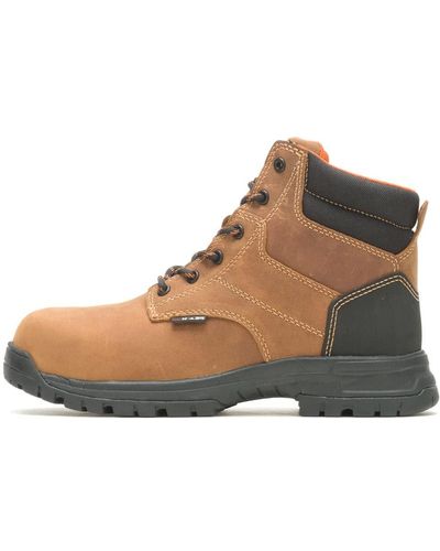 Wolverine S Piper Waterproof Composite Toe 6in Construction Boot - Brown