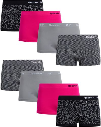 Reebok Underwear – 8 Pack Plus Size Seamless Brief - Pink