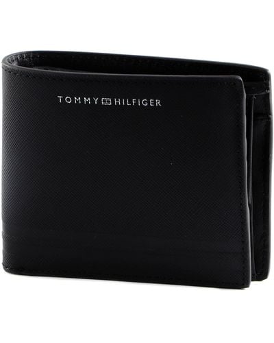 Tommy Hilfiger Porte-Monnaie TH Business Leather CC and Coin Petit Modèle - Noir