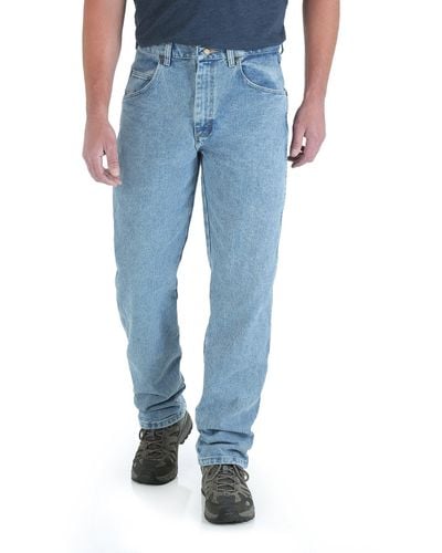 Wrangler Uomo Jean Rugged Wear Relaxed Fit Jeans - Blu