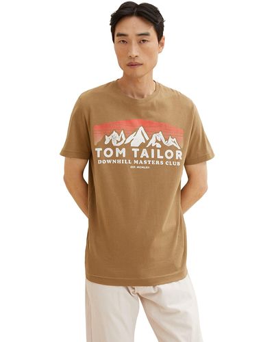 Tom Tailor T-Shirt mit Print 1034357 - Mettallic