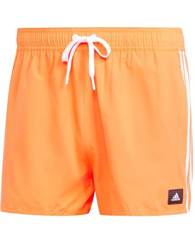 adidas 3-stripes Clx Length Swim Shorts Trunks - Orange