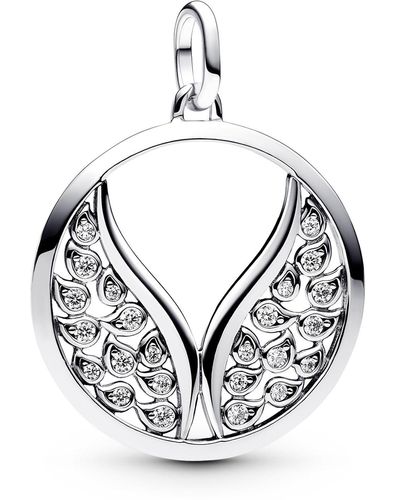 PANDORA Me Wings Sterling Silver Medallion With Clear Cubic Zirconia - Metallic