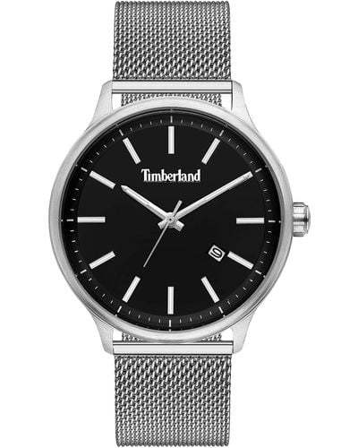 Timberland Reloj Analógico para Hombre de Cuarzo con Correa en Acero Inoxidable TBL15638JS.02MM - Gris