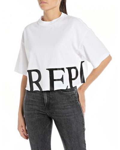 Replay T-Shirt Kurzarm aus Baumwolle - Grau