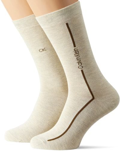 Calvin Klein Logo Line Sock - Natural