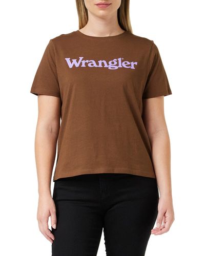 Wrangler Regular Tee Shirt - Brown