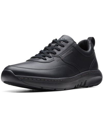 Clarks Pro Lace S Wide Fit Trainers 9.5 Black